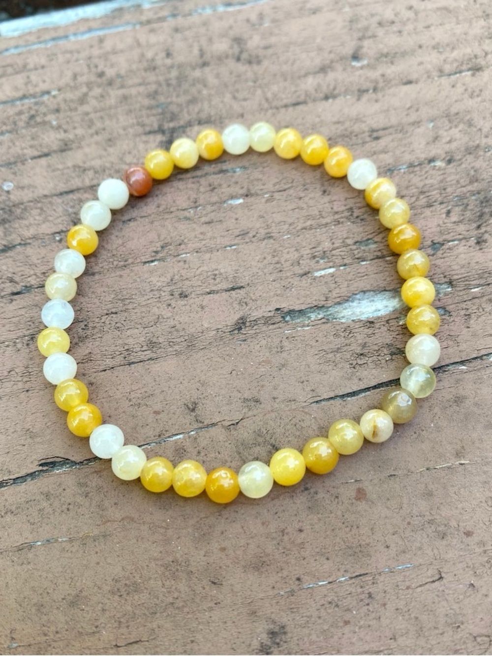 Yellow Beaded Bracelet #2717